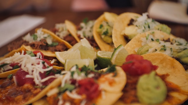 meat tacos in hard shells