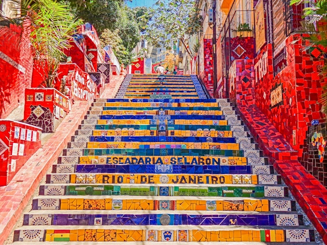 Colorful tiled steps in Rio de Janeiro